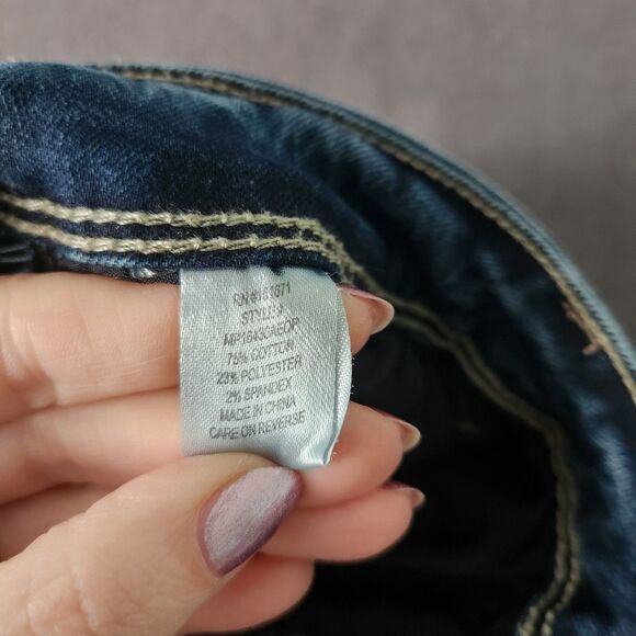 H+H by Harmony & Havoc Womens Jeans Size 14P Blue Denim Large Stitch - Picture 7 of 9